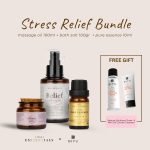 Stress Relief Bundle<br>(Massage Oil + Bath Salt + Pure Essence)